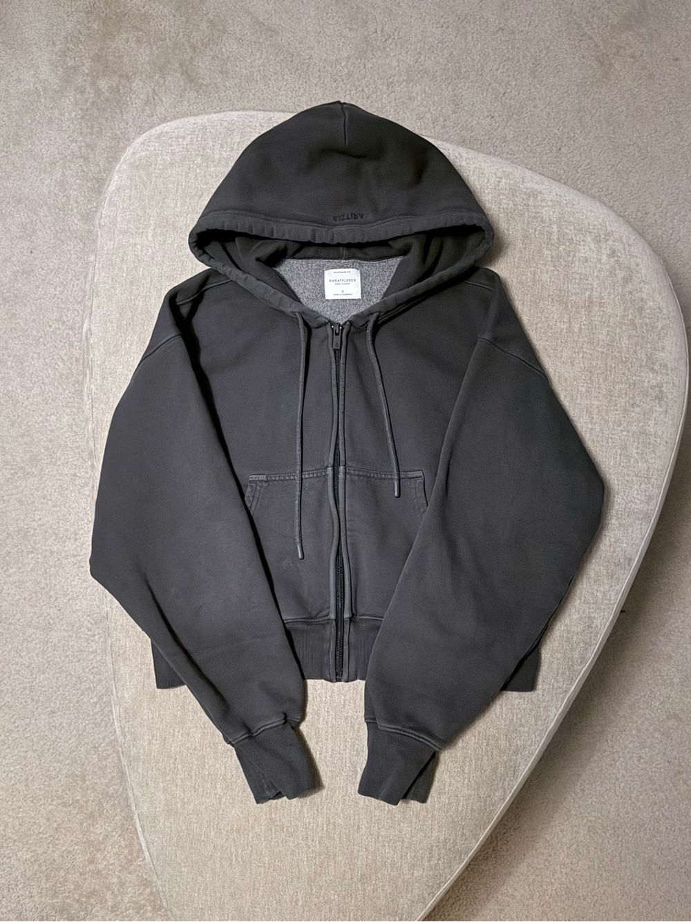 Aritzia Cozy Sweatfleece Boyfriend Boxy Zip Hoodie